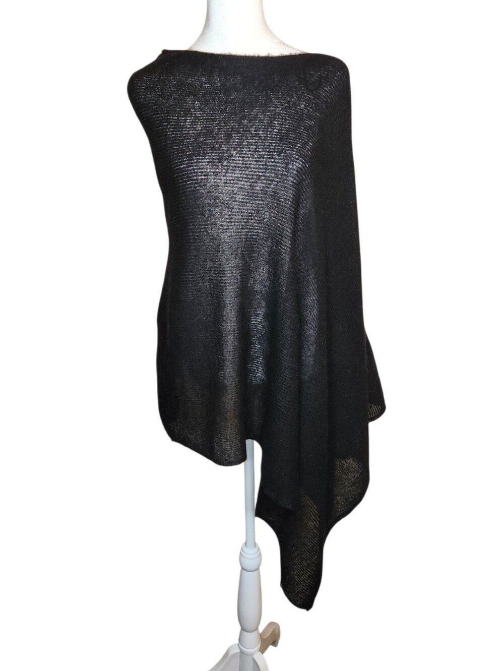NEW Zara Fine Gage Wool Blend Asymmetrical Poncho Medium